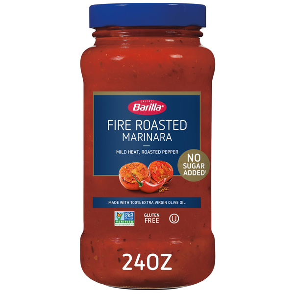 Pasta Sauce Barilla Pasta Sauce Fire Roasted Marinara - No Added Sugar, Non-GMO, Gluten Free, Kosher hero