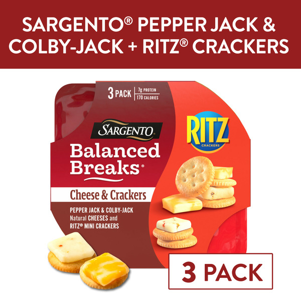 Lunch Meat Sargento Balanced Breaks, Cheese & Crackers, 3 Pack hero