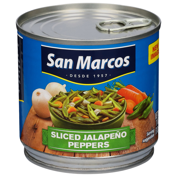 Latino Foods San Marcos Jalapeno Peppers, Sliced hero