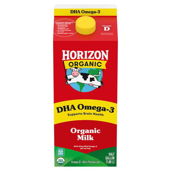 Milk Horizon Organic Vitamin D DHA Omega 3 Organic Milk hero