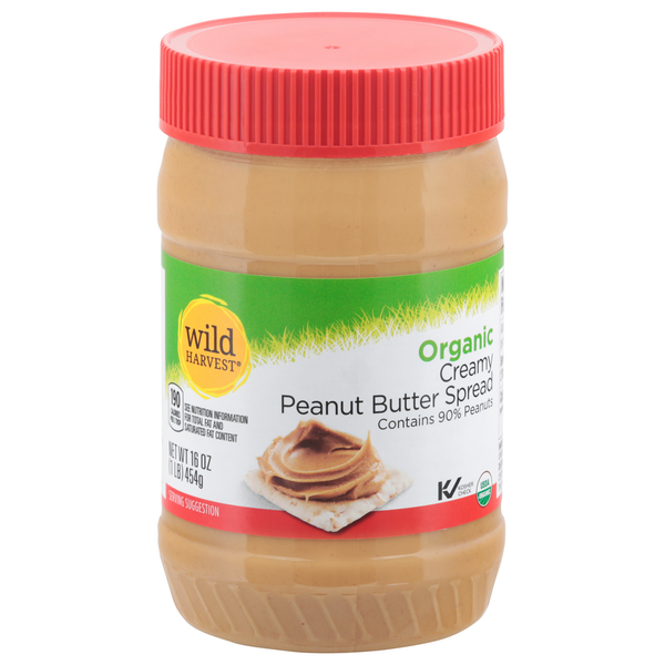 Butter Wild Harvest Peanut Butter Spread, Organic, Creamy hero