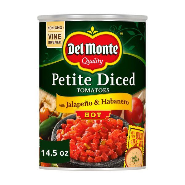 Canned & Jarred Vegetables Del Monte Petite Diced Tomatoes with Jalapeno & Habanero hero