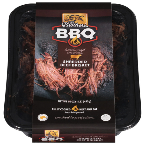 Four Brothers BBQ Shredded Beef Brisket hero