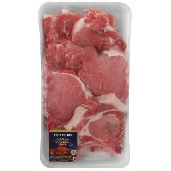 Fresh Pork & Ham Food Lion Bone-In Assorted Pork Chops hero