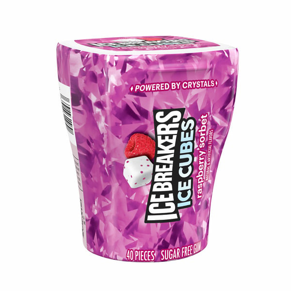 Mint & Gum Ice Breakers Raspberry Sorbet Sugar Free Chewing Gum hero