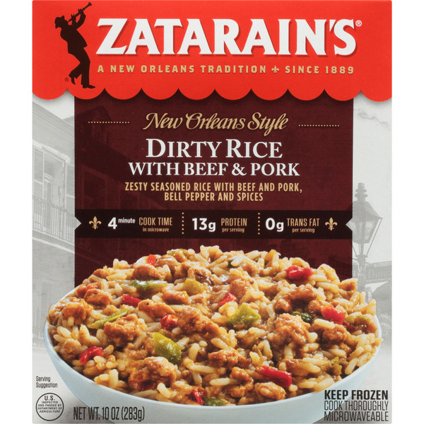 Frozen Meals Zatarain's Frozen Dirty Rice With Beef And Pork hero