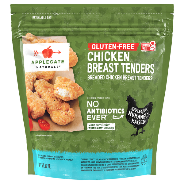 Packaged Poultry Applegate Naturals  Gluten-Free Breaded Chicken Breast Tenders (Frozen) hero