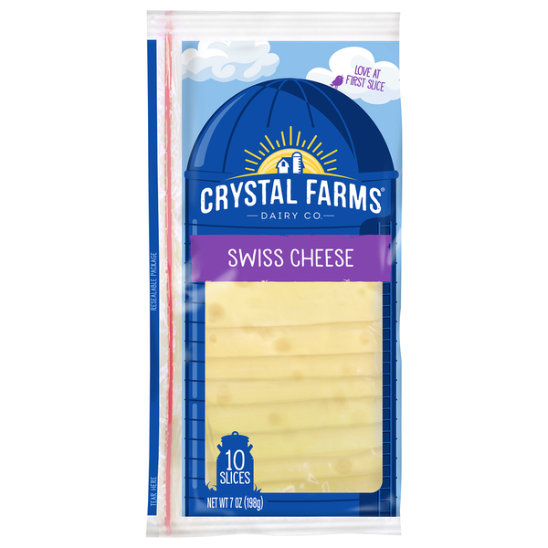 Packaged Cheese Crystal Farms Swiss Cheese hero