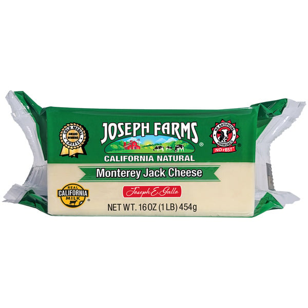 Packaged Cheese Joseph Farms Monterey Jack Cheese hero