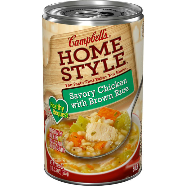 Soup, Broth & Bouillon Campbell's Homestyle Healthy Request Soup, Savory Chicken Soup with Brown Rice hero