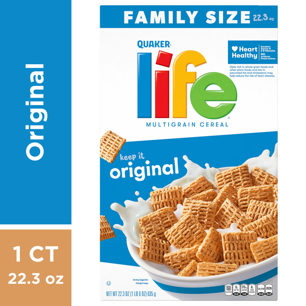 Cereal Quaker Cereal, Multigrain, Original, Family Size hero