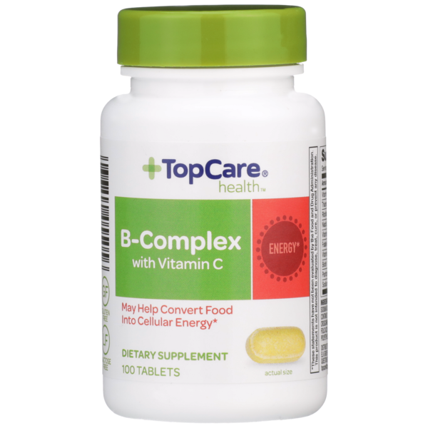 Vitamins & Supplements TopCare B-Complex With Vitamin C May Help Convert Food Into Cellular Energy Dietary Supplement Tablets hero