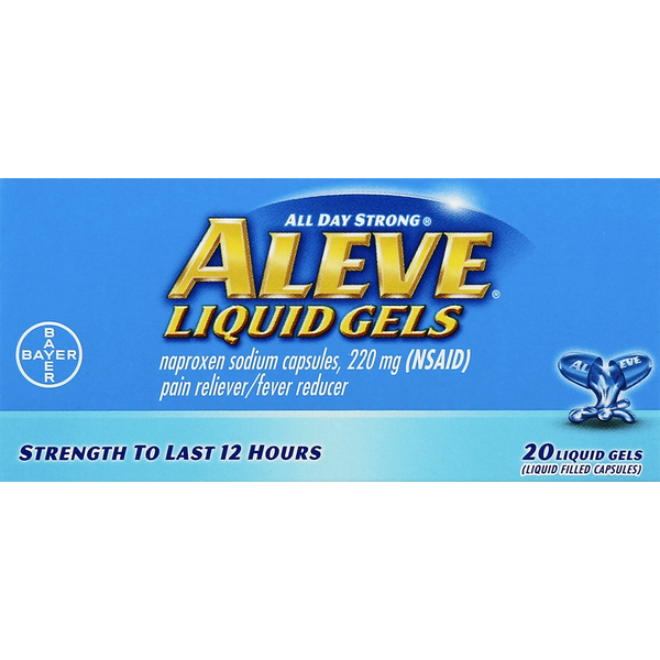 Muscles, Joints & Pain Relief Aleve Pain Reliever/Fever Reducer, 220 mg, Liquid Gels hero