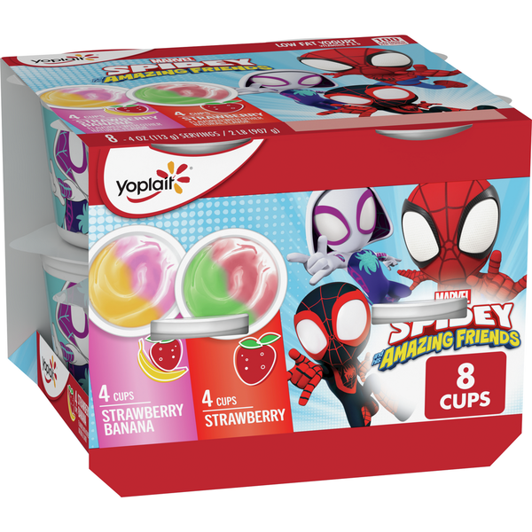 Yogurt Yoplait Marvel Spidey And His Amazing Friends Low Fat Kids Yogurt Variety Pack hero