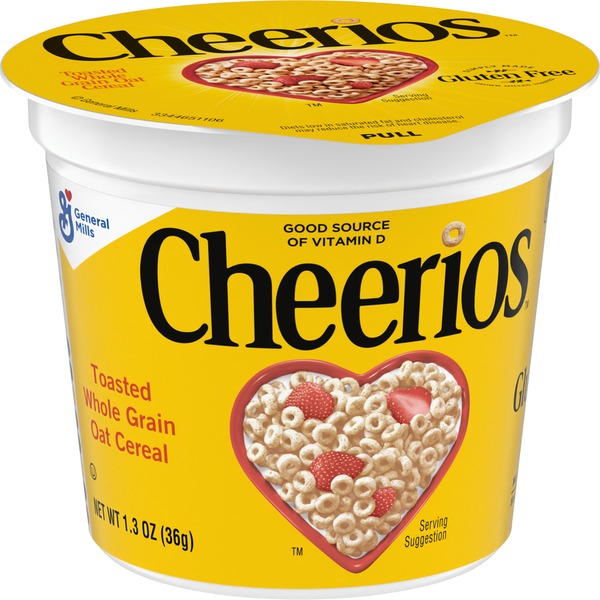 Cereal & Granola Cheerios Heart Healthy Cereal Cup, Single Serve Cereal Cup hero