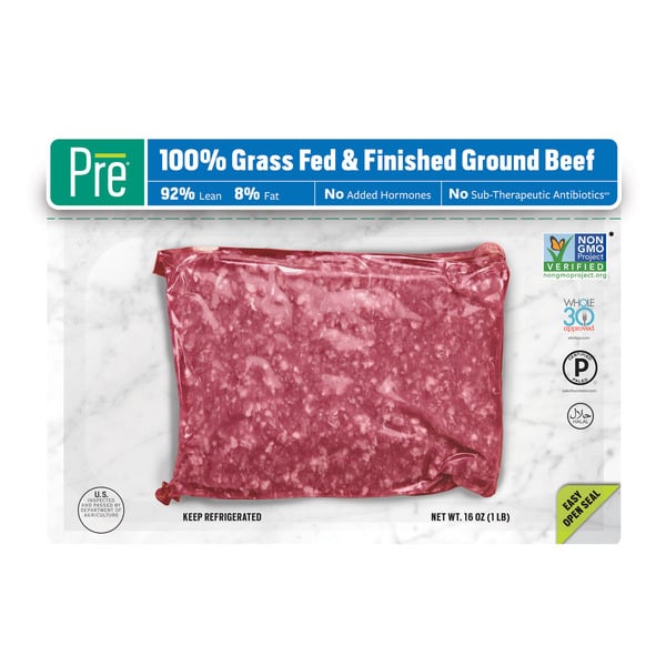 Fresh Beef, Lamb, Veal Pre Brands 92% Lean Grass Fed and Finished Ground Beef hero