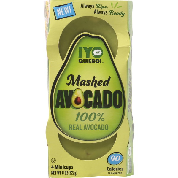 Fruit & Vegetable Snacks Yo Quiero! Avocado, Mashed, Minicups hero