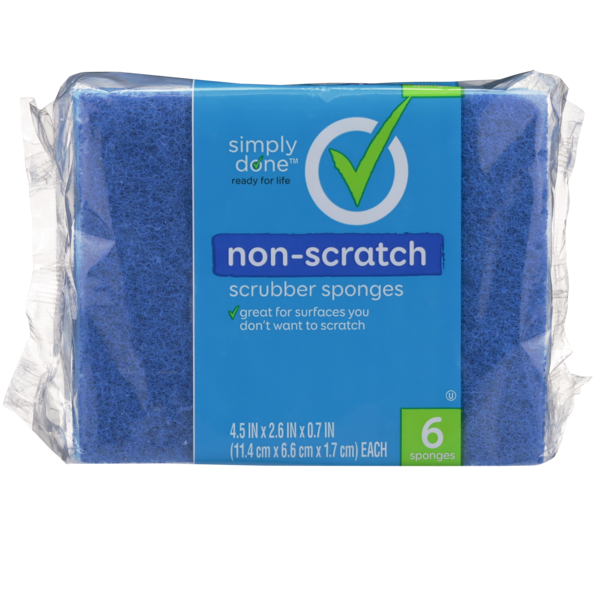 Cleaning Products Simply Done Non-Scratch Scrubber Sponges hero