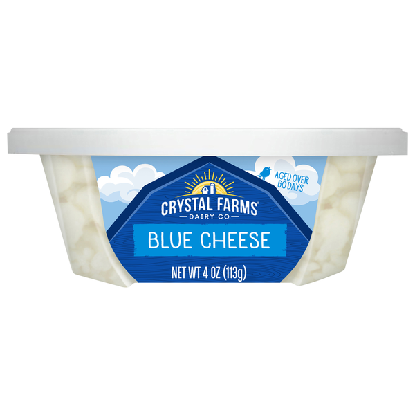 Packaged Cheese Crystal Farms Blue Cheese, Crumbled hero