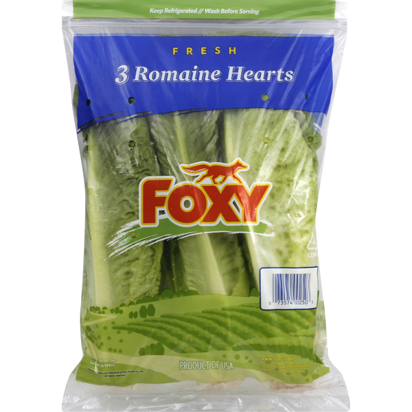 Fresh Vegetables Foxy Romaine Hearts, Fresh hero