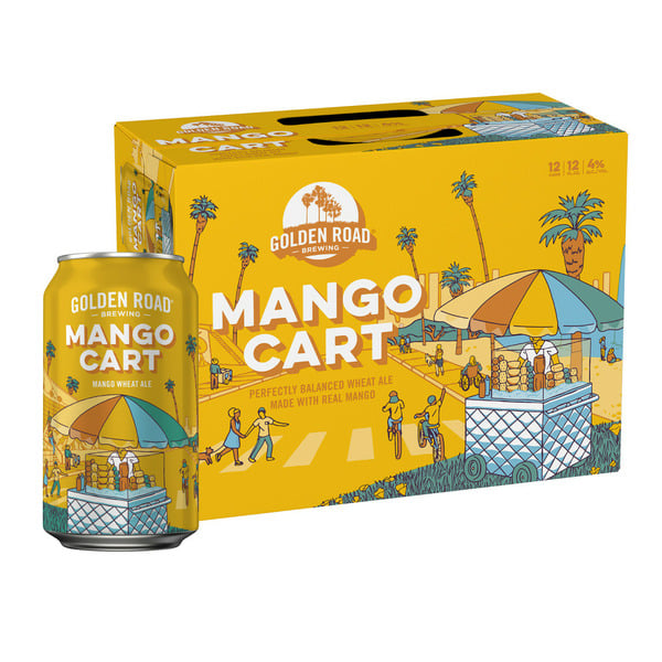 Craft Beer Golden Road Brewing Brewing Mango Cart Beer Cans hero