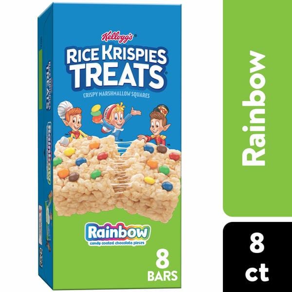 Cereal Kellogg's Rice Krispies Treats Marshmallow Snack Bars, Kids Snacks, Lunch Snacks, Rainbow hero