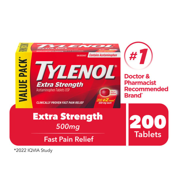 Muscles, Joints & Pain Relief Tylenol Adult Extra Strength Pain Relief Acetaminophen 500Mg Eztabs hero