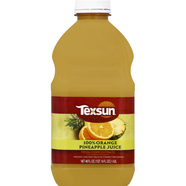 Juice & Nectars Texsun 100% Juice, Orange Pineapple hero