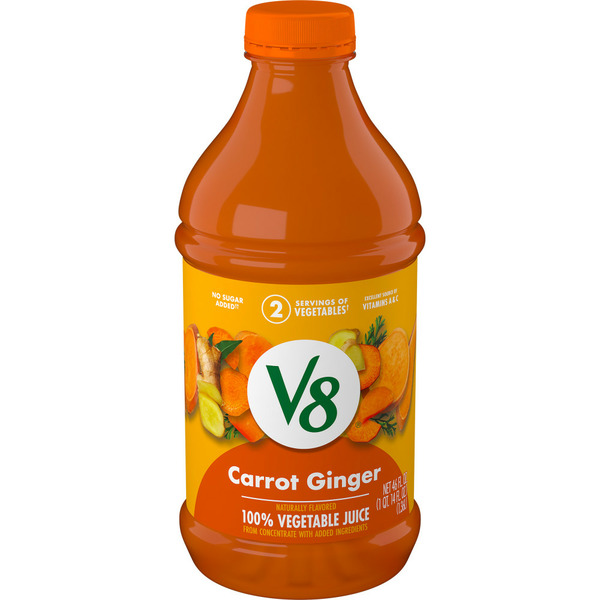 Juice & Nectars V8 Carrot Ginger 100% Vegetable Juice hero