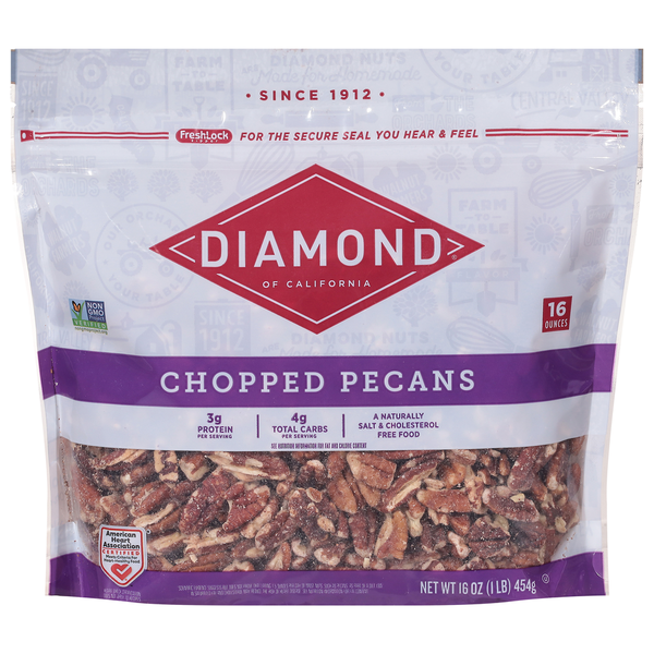 Nuts, Seeds & Dried Fruit Diamond Pecans, Chopped hero