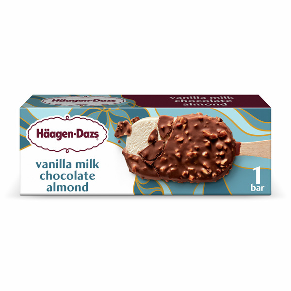 Novelty Desserts Haagen-Dazs Vanilla Milk Chocolate Almond Bar hero