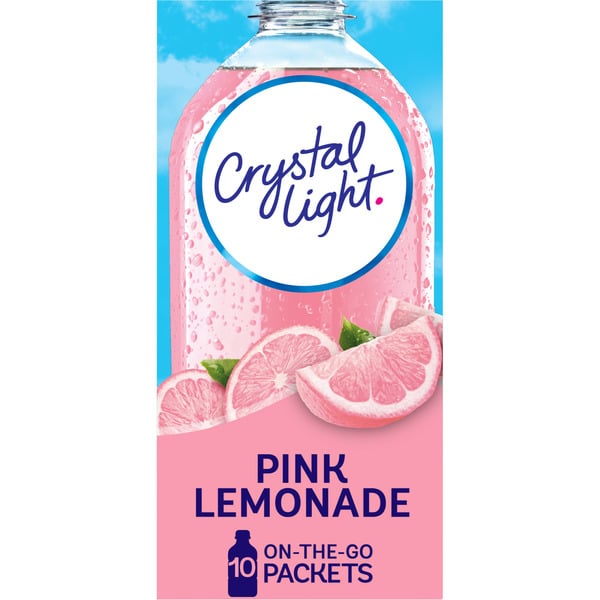 Cocoa & Drink Mixes Crystal Light Pink Lemonade Naturally Flavored Powdered Drink Mix hero