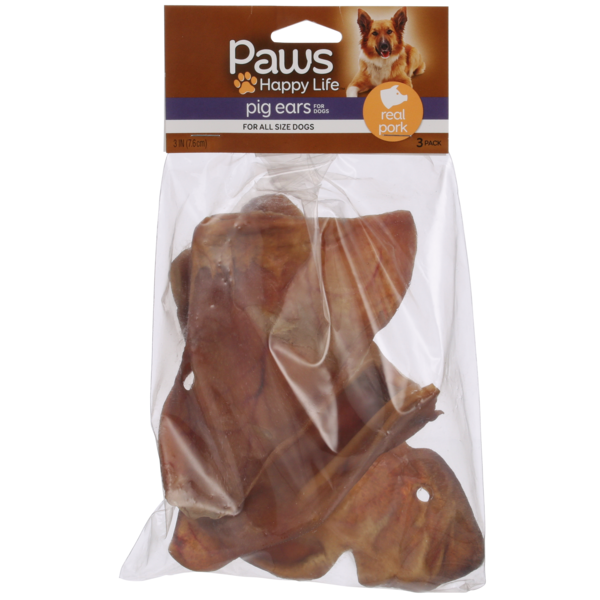 Dog Food & Care Paws Happy Life Pig Ears For Dogs hero