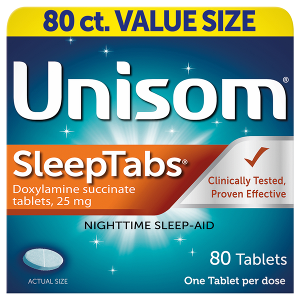 Stress & Sleep Aids Unisom Sleep Tabs, Nighttime, 25 mg, Tablets hero