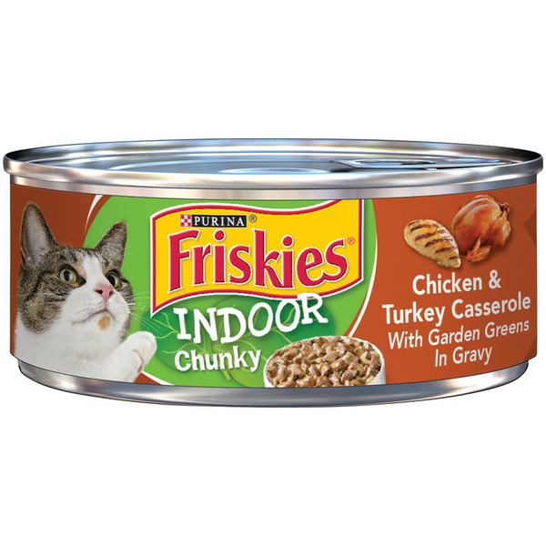 Cat Food Purina Friskies Indoor Gravy Wet Cat Food, Indoor Chunky Chicken & Turkey Casserole In Gravy hero