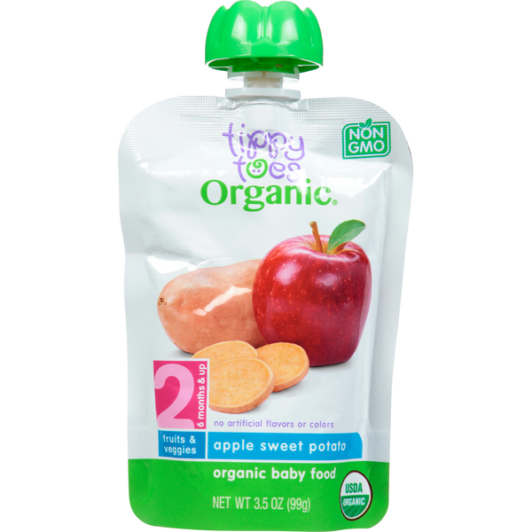 Baby Food & Formula Tippy Toes Baby Food, Apple Sweet Potato, 2 (6 Months & Up) hero