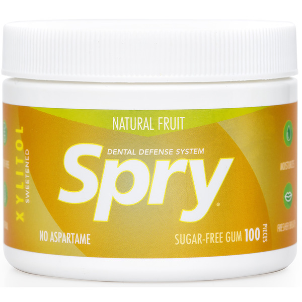 Mint & Gum Spry Sugar Free Gum Natural Fruit Flavor with Xylitol, No Aspartame hero