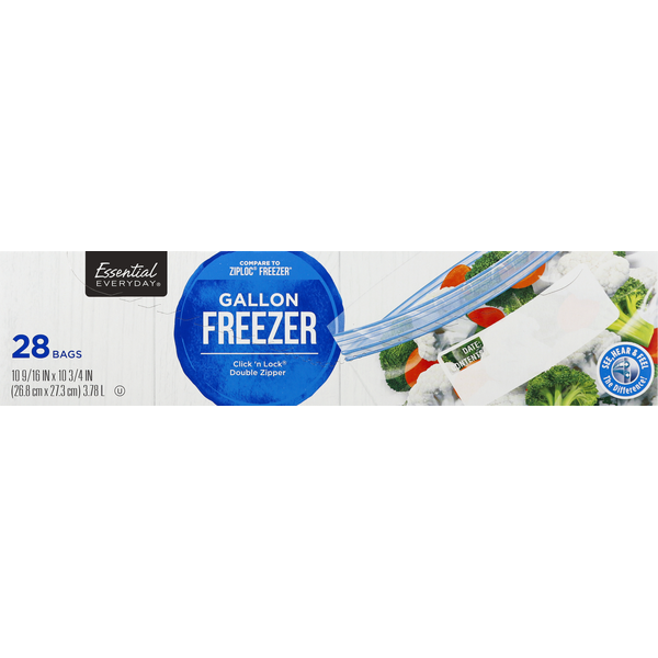 More Household Essential Everyday Freezer Bags, Reclosable hero