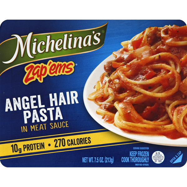 Frozen Meals Michelina's Angel Hair Pasta, in Meat Sauce hero