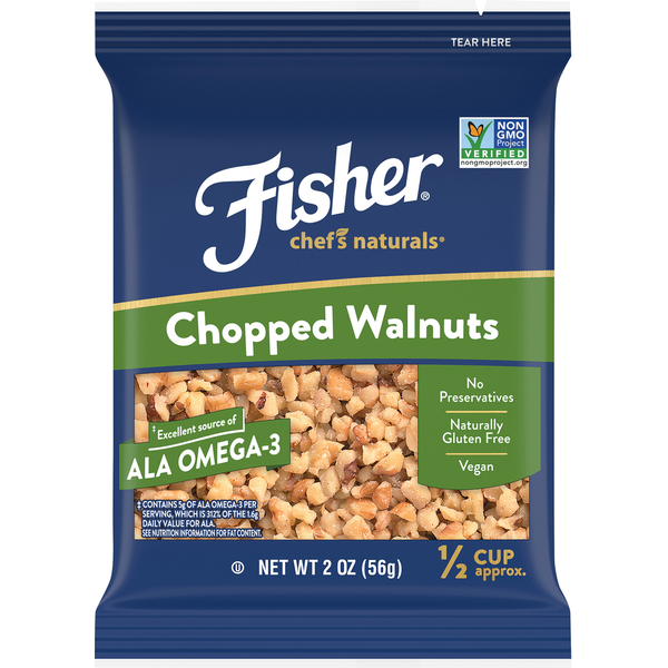 Baking Ingredients Fisher Chopped Walnuts hero