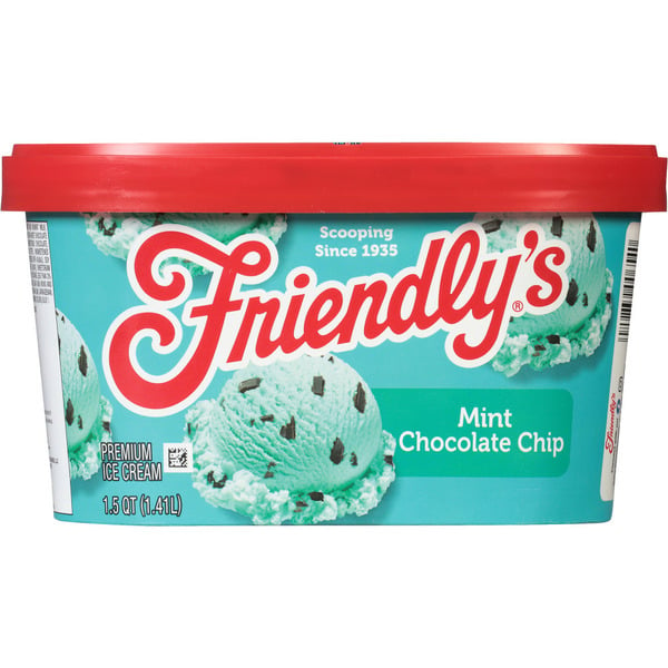 Ice Cream & Ice Friendly's Mint Chocolate Chip Premium Ice Cream 1.5 Quart hero