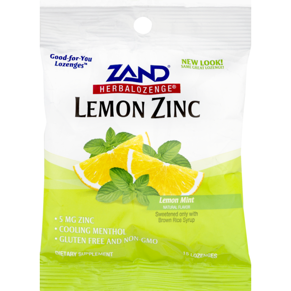 Cold, Flu & Allergy Zand Herbalozenge, Zinc, Lemon Mint, Lozenges hero