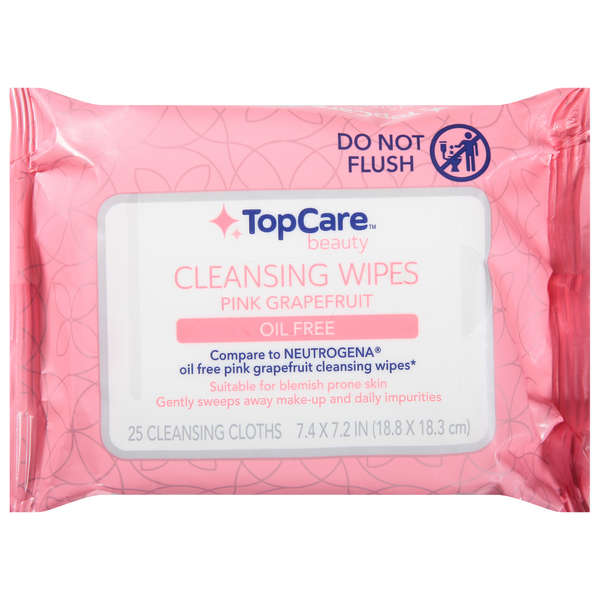 Facial Care TopCare Cleansing Wipes, Pink Grapefruit, Oil Free hero