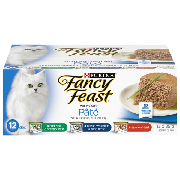 Cat Food & Care Fancy Feast Dishware Pâté Seafood Supper Variety Pack hero