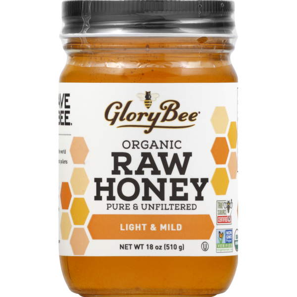 Honeys, Syrups & Nectars GloryBee Honey, Organic, Raw, Light & Mild hero