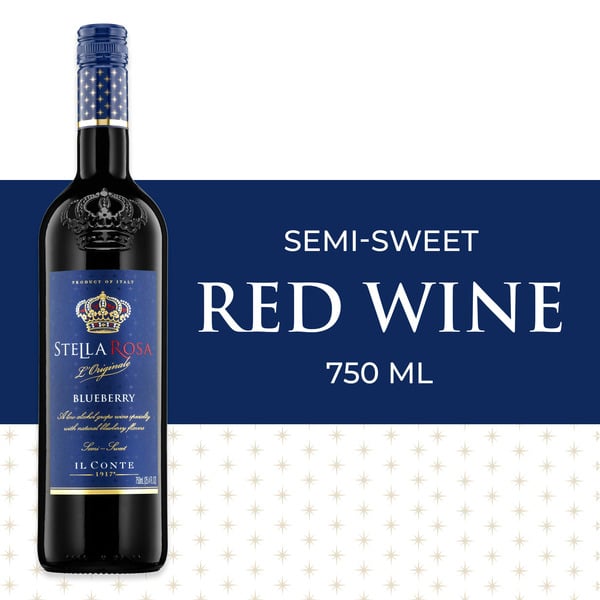 Dessert/Fruit Wine Stella Rosa Blueberry Semi-Sweet Italian Red Wine hero