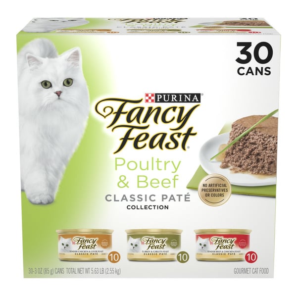 Cat Food & Care Purina Fancy Feast Poultry and Beef Feast Classic Pate Collection Grain Free Wet Cat Food hero