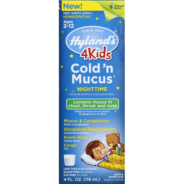 Cold, Flu & Allergy Hyland's Cold 'N Mucus, Nighttime hero