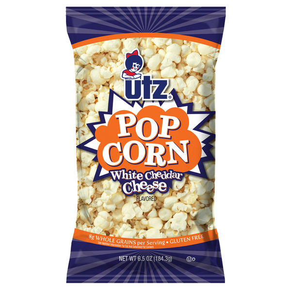 Popcorn & Jerky Utz Premium White Cheddar Popcorn hero