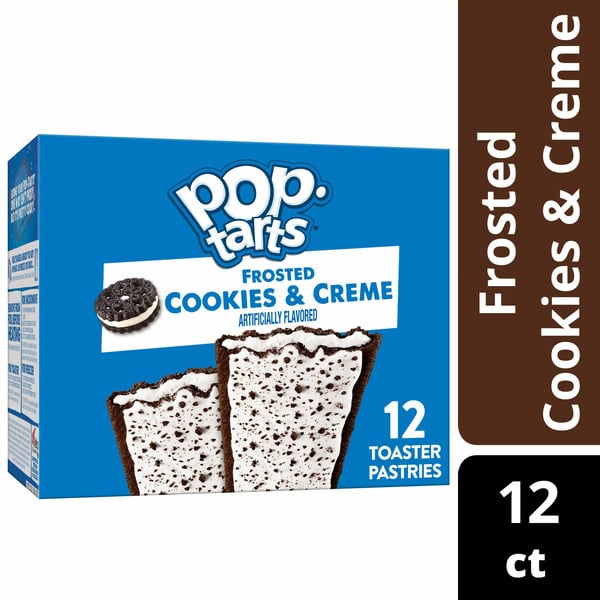 Breakfast Bars & Pastries Pop-Tarts Toaster Pastries, Breakfast Foods, Kids Snacks, Cookies and Creme hero